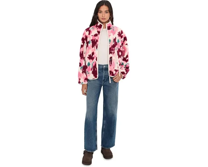 Куртка UGG Marlene Splatter с эффектом брызг краски и уютным флисом