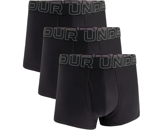 Набор из 3 боксеров Under Armour Performance Tech Solid длиной 3 дюйма (7.62 см) с технологией быстрого высыхания
