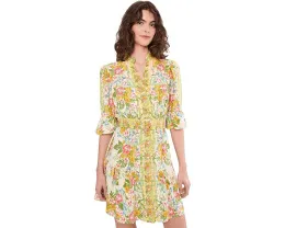 Короткое платье Rayon с принтом и поясом от Adrianna Papell