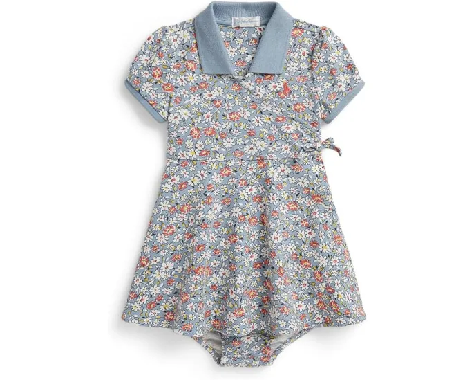 Polo Ralph Lauren Kids Платье-фальш-рапорт и шортики из сетки с цветочным принтом для младенцев