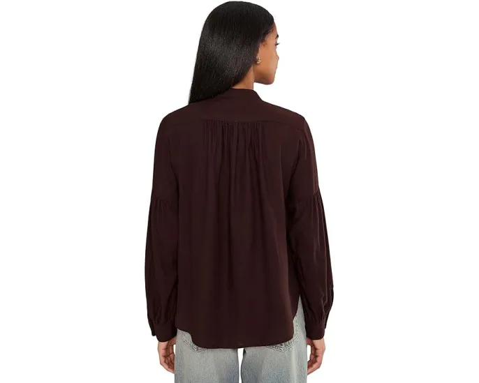 Рубашка Madewell Carmen Shirt из хлопка и модала в клетку с присборенными деталями