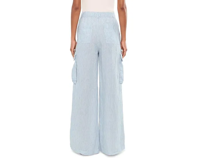 Брюки карго Pinstripe Linen Wide-Leg Lauren Ralph Lauren из льна в полоску