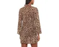 Туника Safari Leopard Stretch Mesh с запахом спереди от BECCA