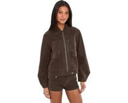 Куртка Free People Blair Vegan Suede Sierra из веганской замши цвета шоколадного торта