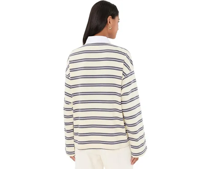 Лонгслив Puma Essentials Elevated No.1 Logo Oversized Striped Rugby Polo поло с полосатым принтом