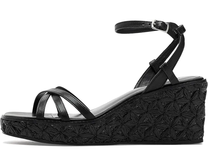 Босоножки Bernardo Cairo на платформе с плетением из рафии