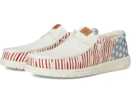 Кроссовки Hey Dude Wally Funk Americana Stars с круглым носком и съемной стелькой