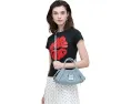 Маленький саквояж Marc Jacobs The Cristina из хлопка с деним-эффектом