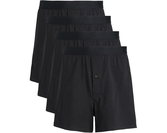 Набор из 4 боксеров Everyday Knit с низкой посадкой и пуговицами PACT
