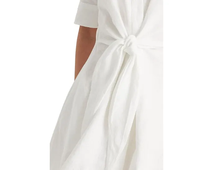 Платье рубашка Lauren Ralph Lauren Petite из льняного джерси с поясом