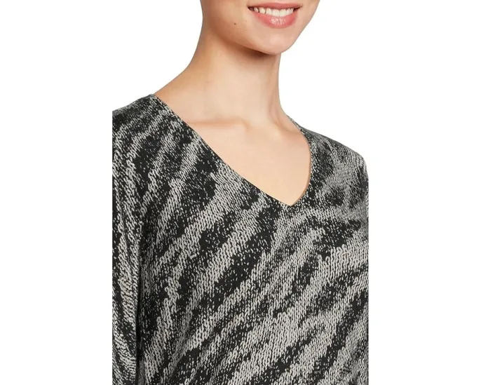 Свитер Elliott Lauren с V-образным вырезом и принтом Zebra Crossing