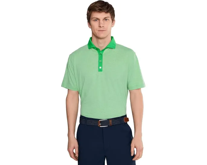 Поло Oscar Polo с контрастным воротником и планкой на четверть пуговицы Black Clover