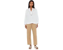 Floral Eyelet Coastalina 3/4 Sleeve Top