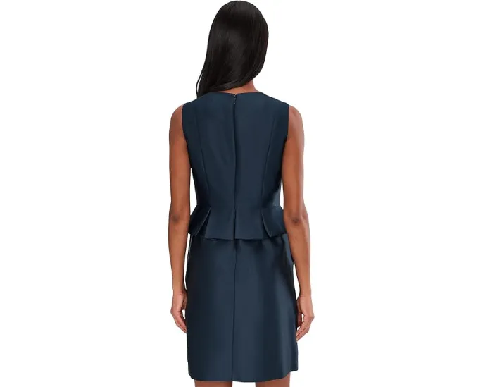 Короткое платье Mikado Ruffle с плиссированным пеплумом от Adrianna Papell