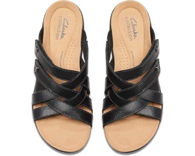 Плоские сандалии Clarks Laurieann Bali с открытым мысом и технологией Cushion Plus
