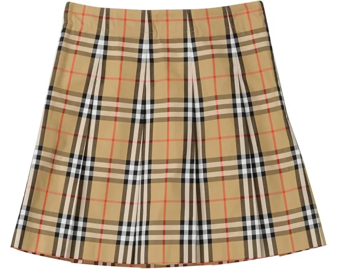 Юбка Gabrielle с клеткой Burberry Kids для детей с мягкими складками