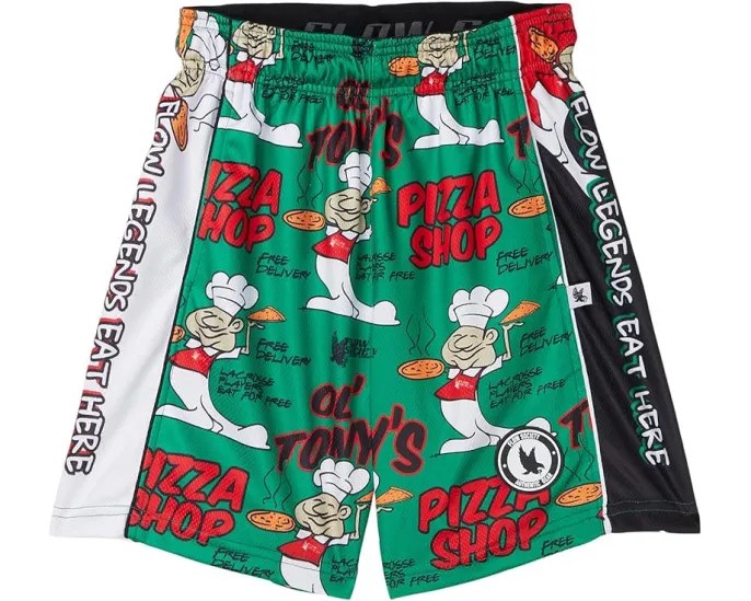 FLOW SOCIETY шорты для мальчиков Pizza Shop с длиной по внутреннему шву 6 дюймов (15.24 см)