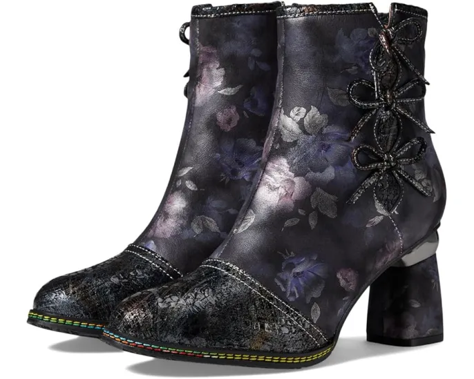 Ботильоны Carre от L'Artiste by Spring Step с цветочным принтом и лентами