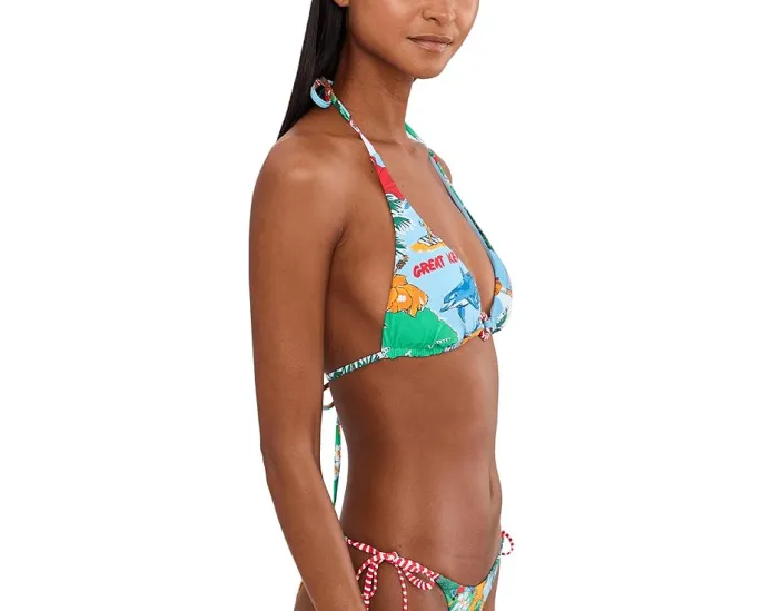 Топ купальный Seafolly Viva Vacation Longline Slide Tri с завязками