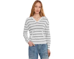 Полосатый худи свитер с длинным рукавом Mod-o-doc с капюшоном