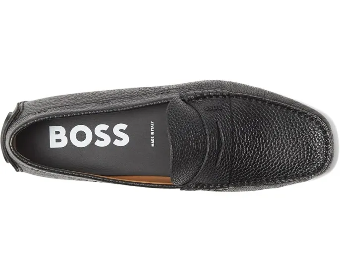 Мокасины BOSS Driver Grain Leather из зернистой кожи