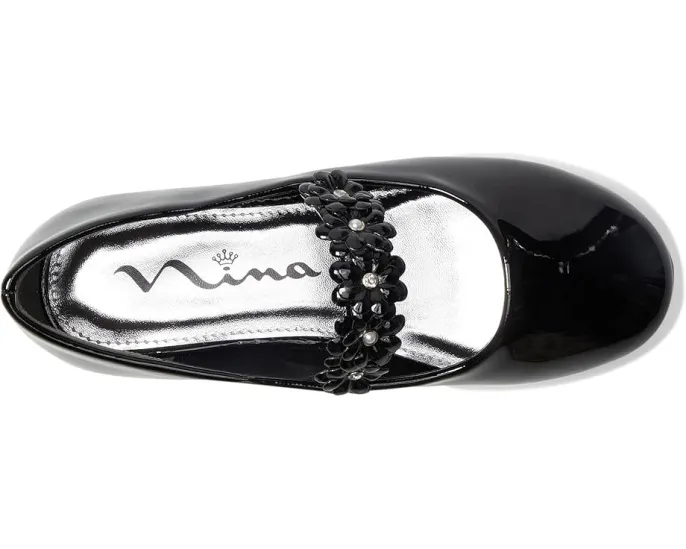 Балетки Rozy для девочек с эластичным ремешком и декором