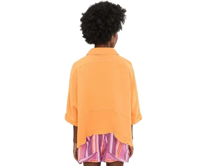 Топ Happy Days Free People корсетный в стиле деним