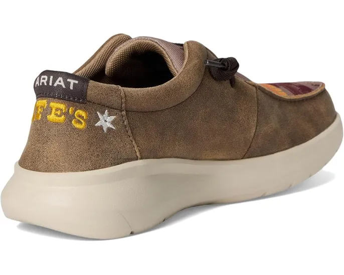 Мокасины Ariat Hilo Sendero из зерненой кожи и замши с графическим принтом