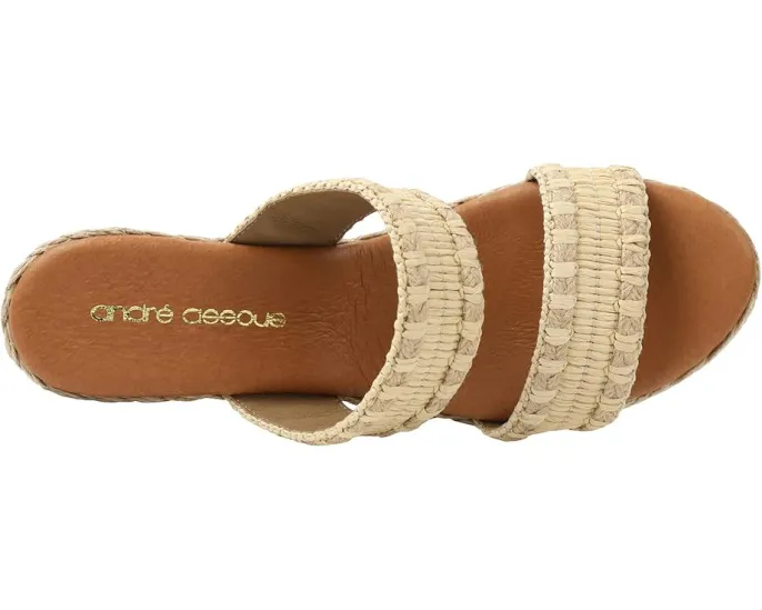 Туфли на платформе Andre Assous Nolita Raffia с круглым открытым носком и ремешками