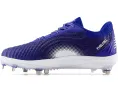Бейсбольные бутсы New Balance FuelCell 4040 v7 с металлическими шипами синие с белым
