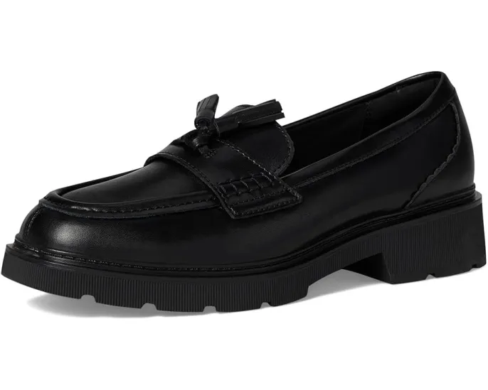 Лоферы Clarks Lauryl Tassel с кисточкой и квадратным каблуком