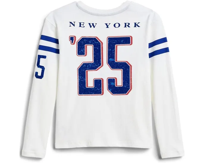 Футболка NFL New York Giants с полосами на кокетке для детей Junk Food