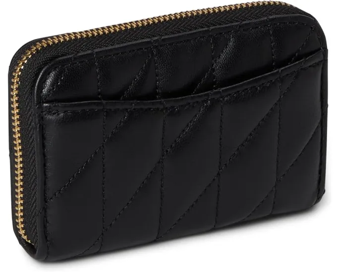 Маленький кардхолдер COACH на молнии из кожи наппа