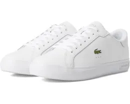Кроссовки Lacoste Powercourt с верхом из кожи и контрастным крокодилом