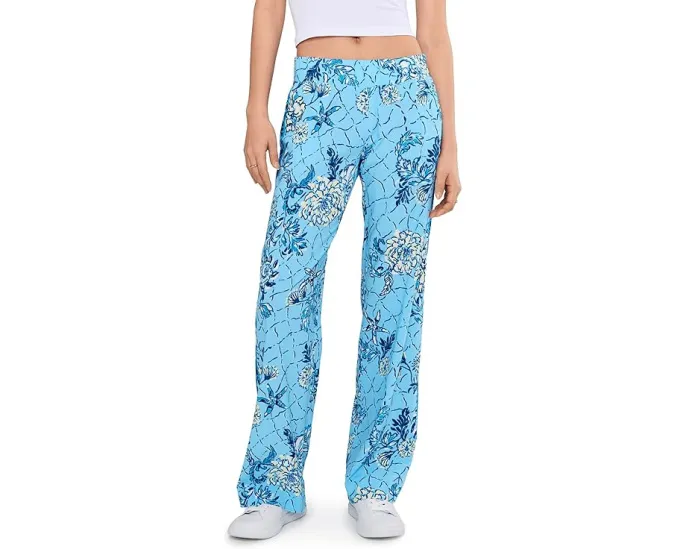 Lilly Palazzo Bal Harbour с прямыми брюками и эластичным поясом на средней посадке