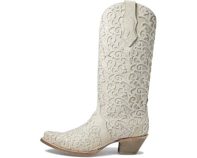 Сапоги Corral C4050 с блестками и вышивкой до середины икры