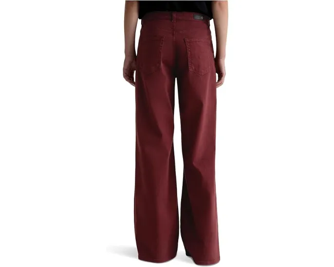 Широкие джинсы AG Saige Mid-Rise Wide Leg из смесовой ткани