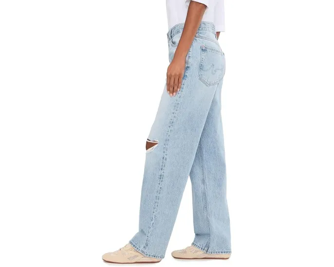 Джинсы Billie Relaxed Straight с расслабленным прямым кроем в цвете Soft Focus Destructed