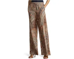 Широкие брюки Lauren Ralph Lauren с принтом пейсли из крепа