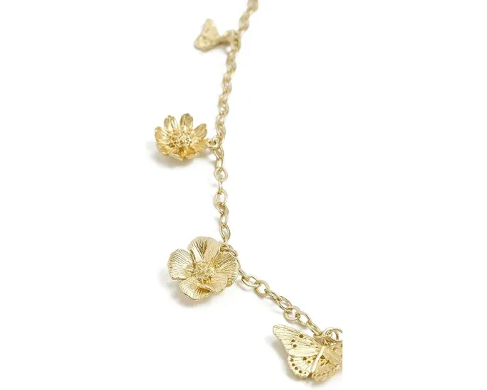 Колье Kendra Scott Cailey с подвесками-шармами в виде бабочек и цветов