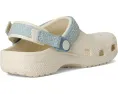 Кроксы Crocs Kids Classic Denim Floral Backstrap Clogs с джимовой тканью