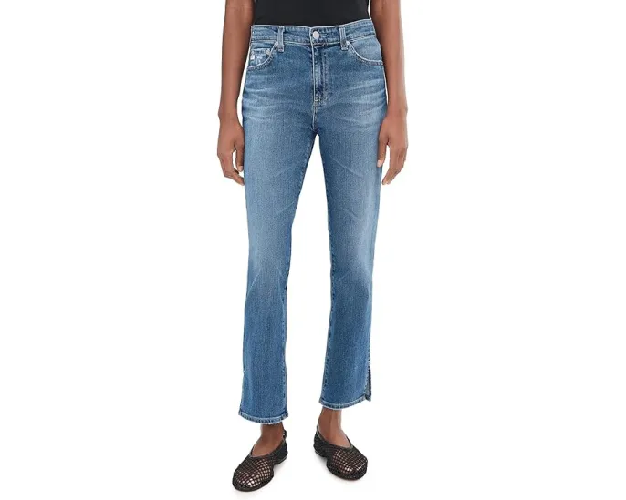 Джинсы Mari Mid-Rise Slim Straight Crop с прямой посадкой и укороченными штанинами в цвете 15 Years Prague