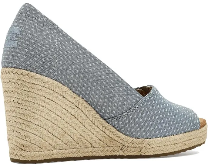 Босоножки TOMS Essential Wedge с открытым носком и плетеной отделкой
