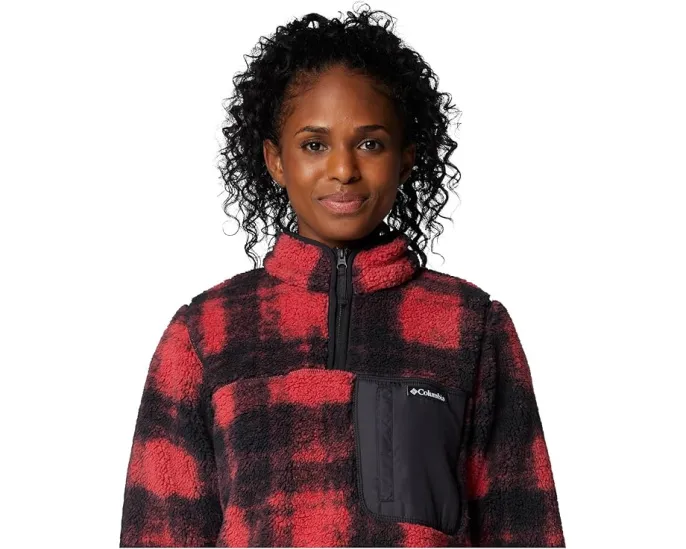 Куртка Columbia West Bend 1/4 Zip II с воротником стойкой и клетчатым принтом