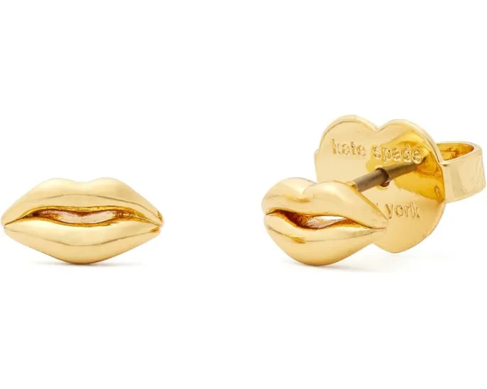 Серьги-гвоздики Kate Spade New York Mini Lip Studs с позолотой