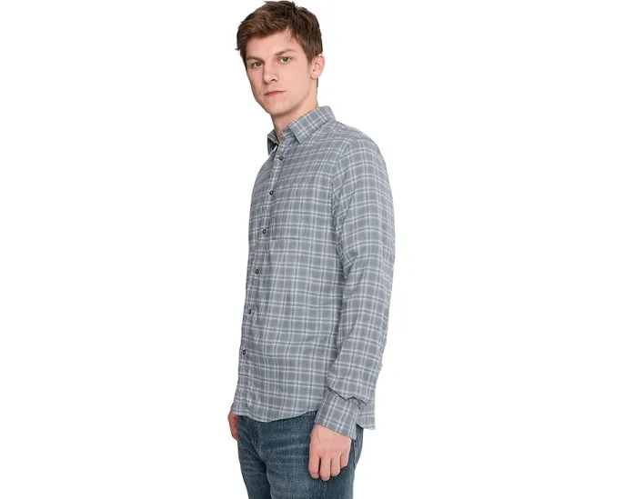 Рубашка Faherty Movement Brushed из смесовой ткани с начесом и карманом