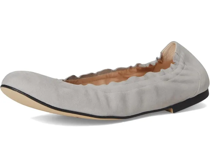 Балетки French Sole Cuff Flat из мягкой замши с резиновой подошвой