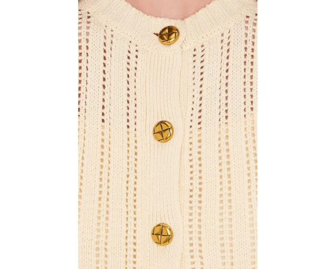 Кардиган-топ Splendid Luca с ажурной вязкой и застежкой на пуговицах