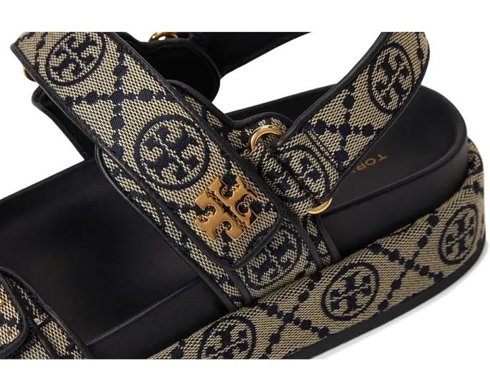 Спортивные сандалии Tory Burch Kira с монограммой T и ремешком на пятке