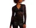 Лонгслив Free People All Day Lace с V-образным вырезом и кружевом